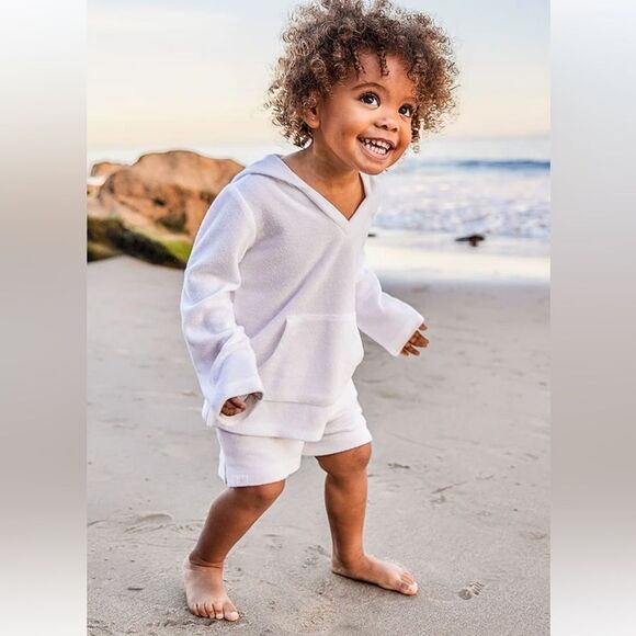 BAREFOOT DREAMS NWT TODDLER SIZE 4T/5T COZY TERRY BAJA - Picture 1 of 6